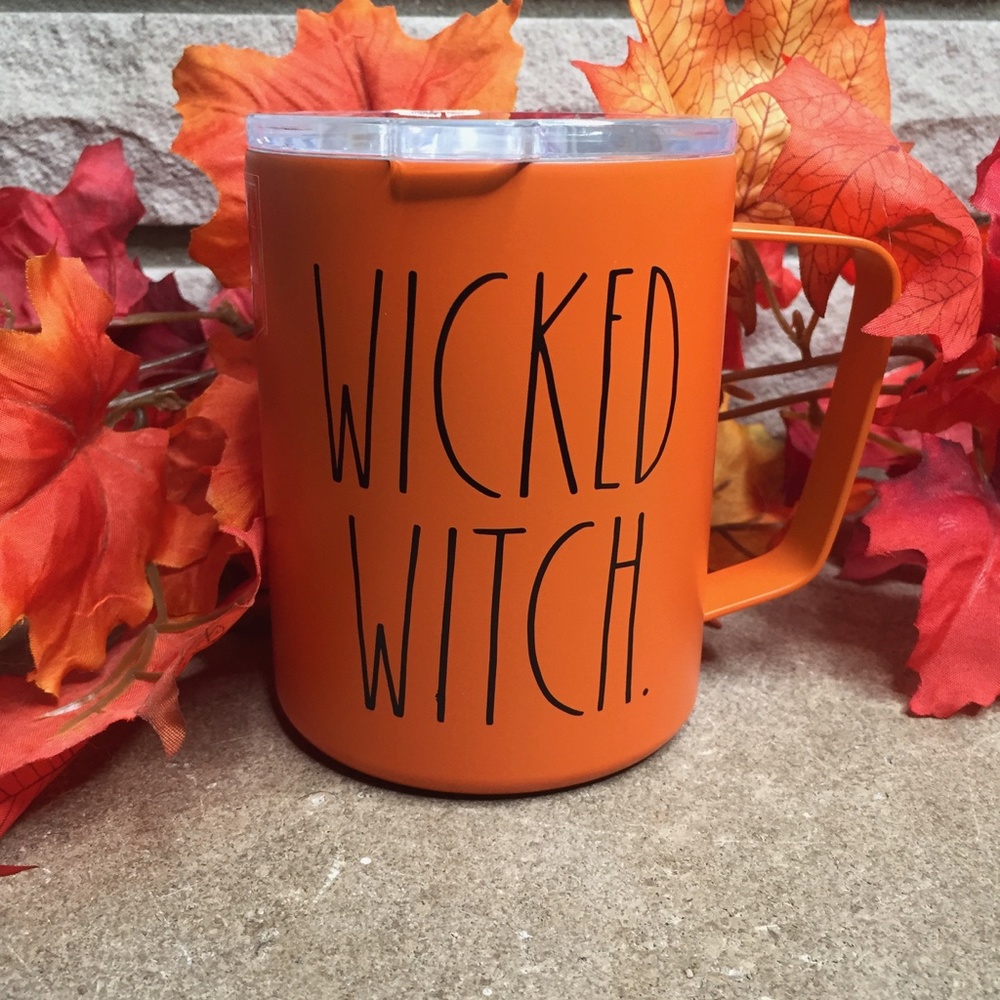 Rae Dunn Wicked Witch Halloween Mug Tumbler Orange